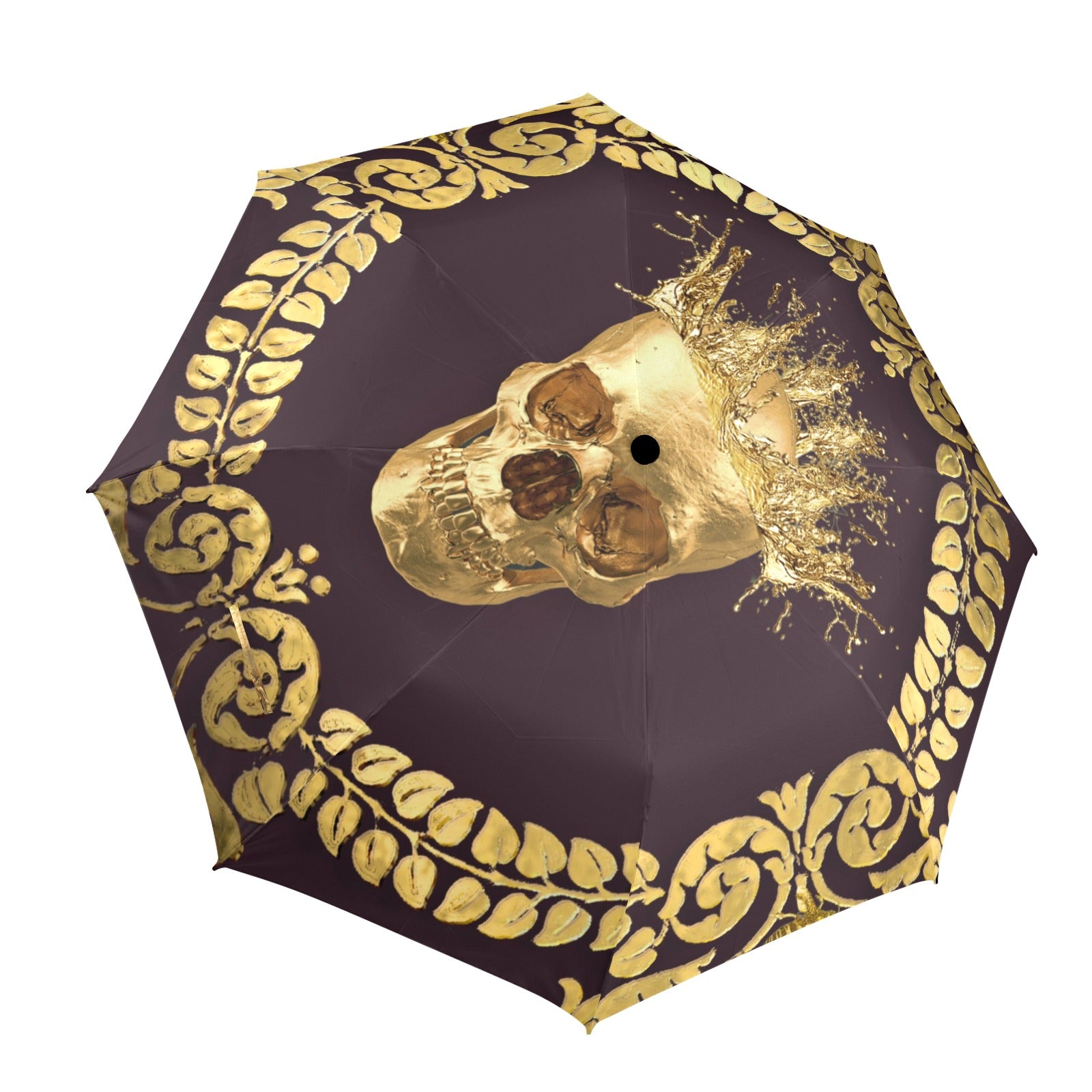 Caesar Gilded Skull Umbrellas | Glam Macabre™ Collection