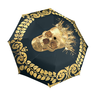 Caesar Gilded Skull Umbrellas | Glam Macabre™ Collection