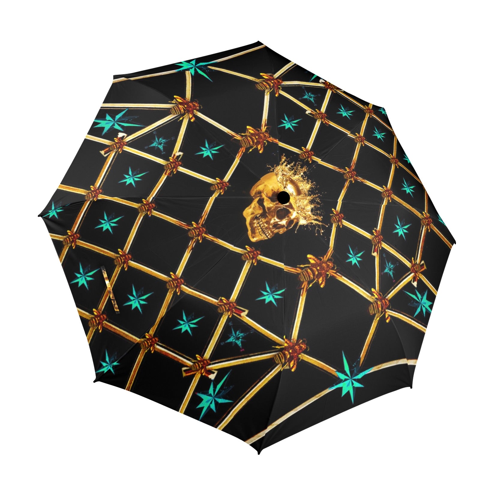 Gilded Honeycomb Umbrellas - Back to Black | Glam Macabre™ Collection