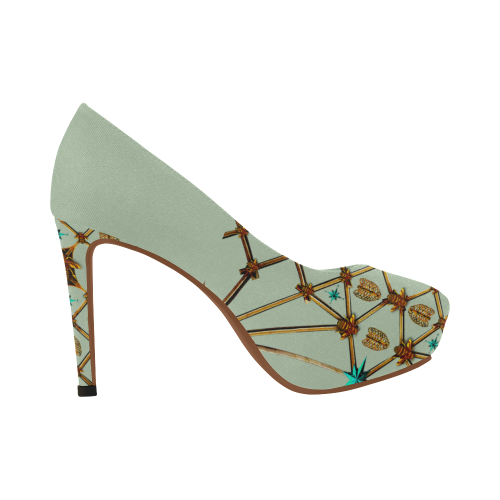 Gilded Ribs & Hive- Women's French Gothic Heels in Pastel | Le Leanian™