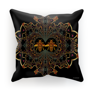 Baroque Honey Bee Pillowcase- Black