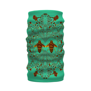 Baroque Honey Bee Extinction- French Gothic Neck Warmer- Morf Scarf in Bold Jade Teal | Le Leanian™