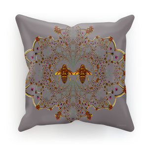 Baroque Honey Bee Satin Pillowcase- Lavender Steel Purple