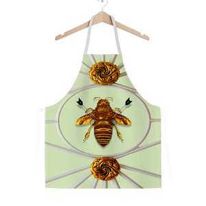 Versailles Bee Divergent- Classic French Gothic Apron in Pale Green | Le Leanian™