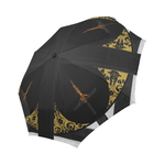 The Crossroad Crucifix- Semi Auto & Auto Foldable French Gothic Umbrella in Back to Black | Le Leanian™