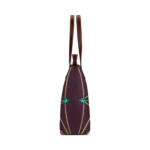 Gilded Bees & Ribs- Classic French Gothic Tote Bag in Eggplant Wine | Le Leanian™