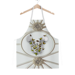 Versailles Divergence Skull Golden Whispers- Classic French Gothic Apron in Lightest Gray | Le Leanian™