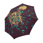 Siamese Skeleton Custom Umbrella- Blue Butterflies- Fashion Umbrella in Color Eggplant Wine, Wine Red, Purple