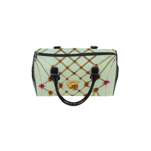Skull & Honeycomb- French Gothic Boston Handbag in Pastel | Le Leanian™