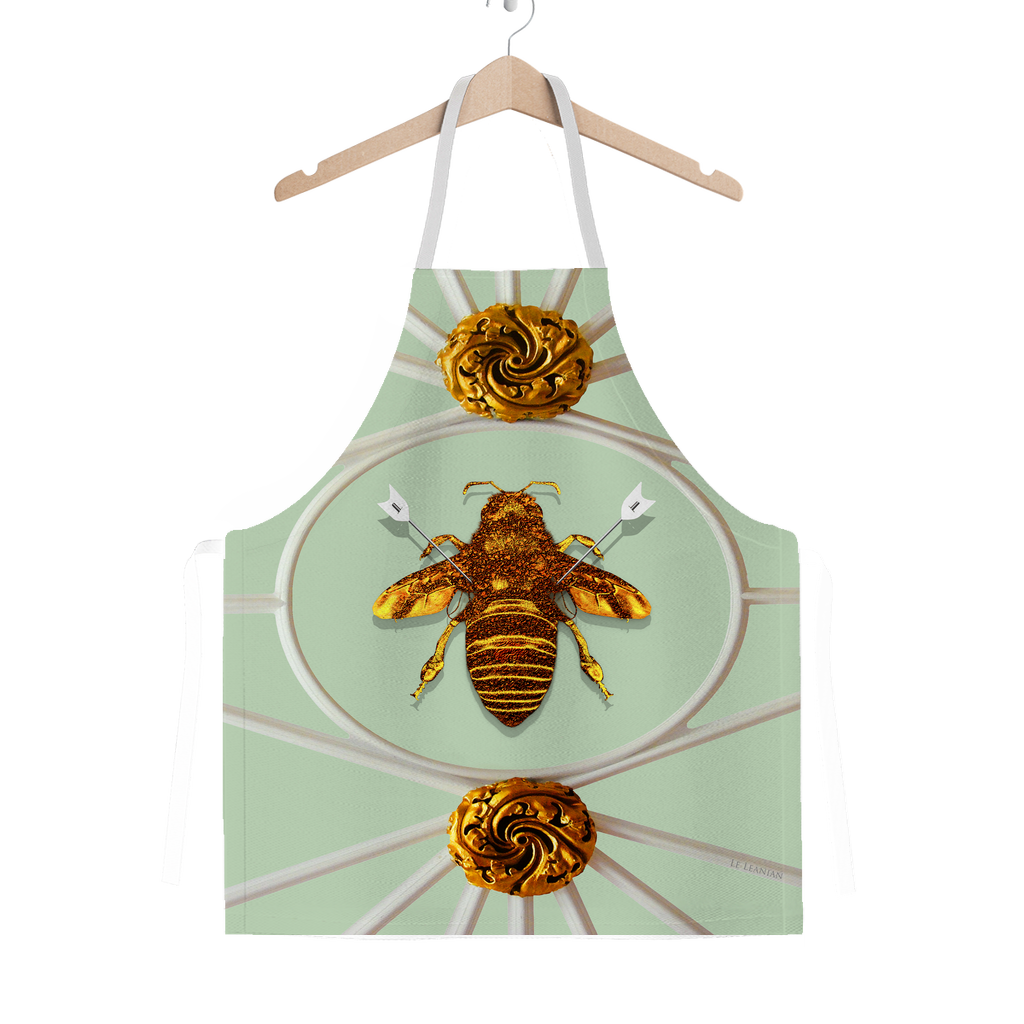 French Country Chic- Royal Honey Bee- Classic Apron- Pastel Blue- Quail Egg Blue