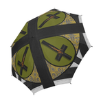 Crucifix- Fashion Umbrella- Custom Umbrella-Gothic Chic Umbrella in color Olive Green