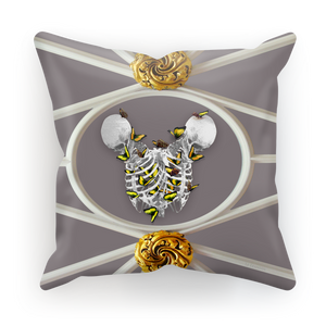 Siamese Skeletons with Gold Butterflies coming out The Rib cage- in Lavender Purple