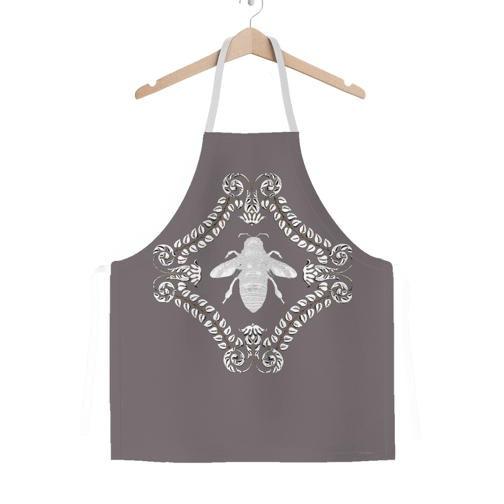 Queen Bee- French Country Chic- Classic Apron in Colors Lavender Steel, Lavender, Purple and White