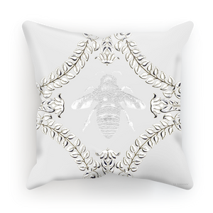 Queen Bee Baroque Satin Pillowcase- in Light Gray