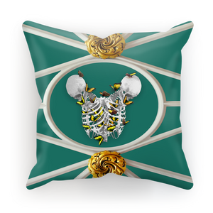 Versailles Siamese Skeletons with Gold Butterfly Rib Cage- in Jade Green Blue