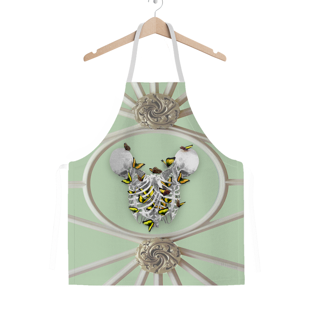 Versailles Divergence Skull Golden Whispers- Classic French Gothic Apron in Pastel | Le Leanian™