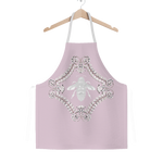 Queen Bee- French Country Chic- Classic Apron in Colors Blush Taupe, Light Pink and White