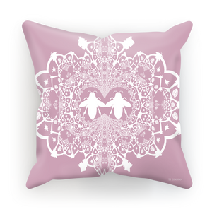 Baroque Honey Bee Relief Satin Pillowcase- Blush Lavender Pink