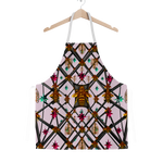 Classic Apron-ABSTRACT MULTI COLOR HONEY BEE PATTERN-Color PASTEL PINK