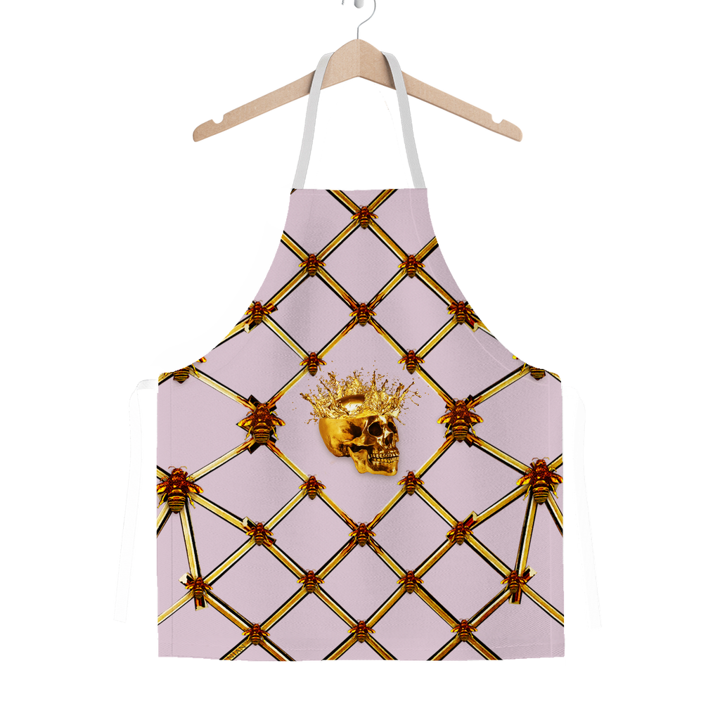 Skull Honeycomb- Classic French Gothic Apron in Nouveau Blush Taupe | Le Leanian™