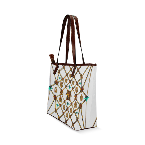Gilded Bees & Ribs- Classic French Gothic Tote Bag in White | Le Leanian™