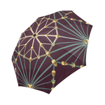 Gold Skull Cathedral-Custom Umbrella-Fashion Umbrella-French Country Chic- Goth Chic- Umbrella in Color Eggplant Wine, Wine Red, Purple, Eggplant
