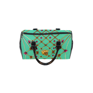 Skull & Stars- French Gothic Boston Handbag in Bold Jade | Le Leanian™ | The Photgraphist™