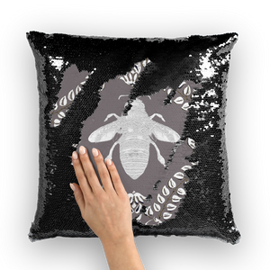 Queen Bee- French Gothic Sequin Pillowcase or Throw Pillow in Lavender Steel | Le Leanian™