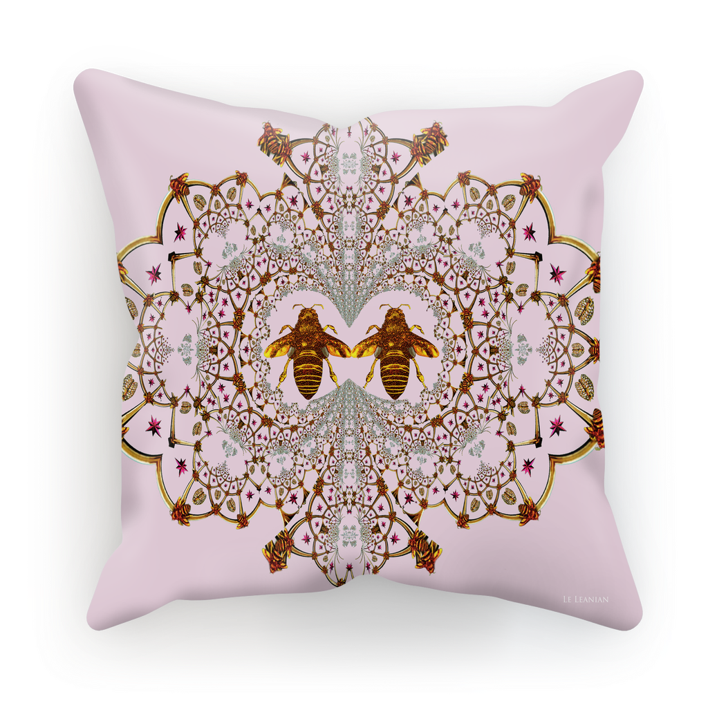 Baroque Honey Bee Pillowcase- Blush Lavender Pink