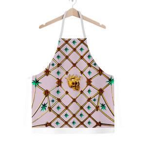 Skull Honeycomb & Jade Stars- Classic French Gothic Apron in Nouveau Blush Taupe | Le Leanian™