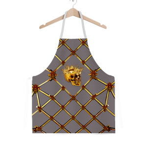 Skull Honeycomb- Classic French Gothic Apron in Lavender Steel | Le Leanian™