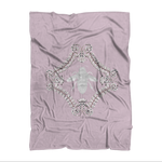 Queen Bee- Polar Fleece- Classic Blanket in Colors Blush Taupe, Light Pink and White