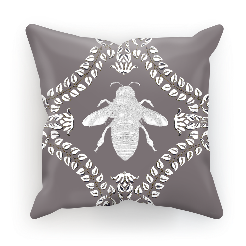 Queen Bee Satin Pillowcase- in Lavender Steel Purple