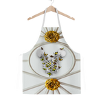 Versailles Gilded Skull Divergence Golden Whispers- Classic French Gothic Apron in Lightest Gray | Le Leanian™