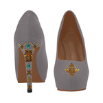 Gilded Bee- Women's French Gothic Heels in Lavender Steel | Le Leanian™