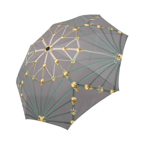 Gold Skull Cathedral-Custom Umbrella-Fashion Umbrella-French Country Chic- Goth Chic- Umbrella in Color Lavender Steel, Neutral Lavender, Lavender, Purple
