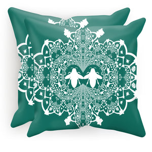 Baroque Hive Relief- Sets & Singles Pillowcase in Jade | Le Leanian™