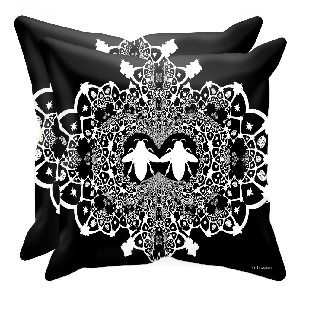 Baroque Hive Relief- Sets & Singles Pillowcase in Back to Black | Le Leanian™