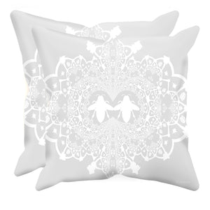 Baroque Hive Relief- Sets & Singles Pillowcase in Lightest Gray | Le Leanian™