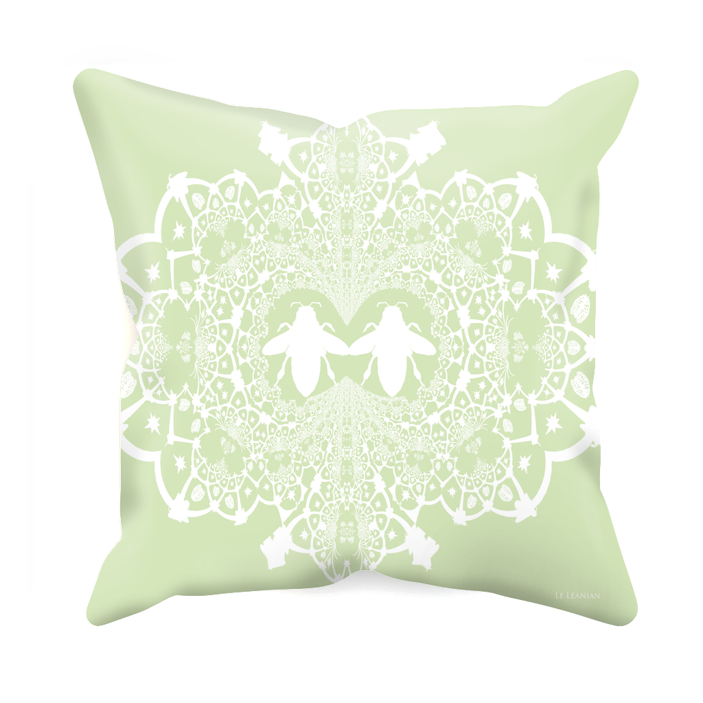 Baroque Hive Relief- Sets & Singles Pillowcase in Pale Green | Le Leanian™