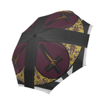 Crucifix- Fashion Umbrella- Gothic Chic Umbrella in Eggplant Wine- Wine Red- Burgundy