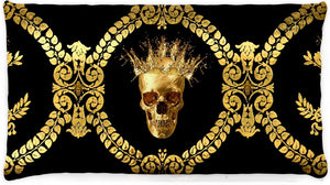 Caesar Gilded Skull & Bees- Singles & Body Pillow in Back to Black | Le Leanian™ | The Photographist™
