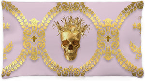 Caesar Gilded Skull & Bees- Singles & Body Pillow in Nouveau Blush Taupe | Le Leanian™ | The Photographist™