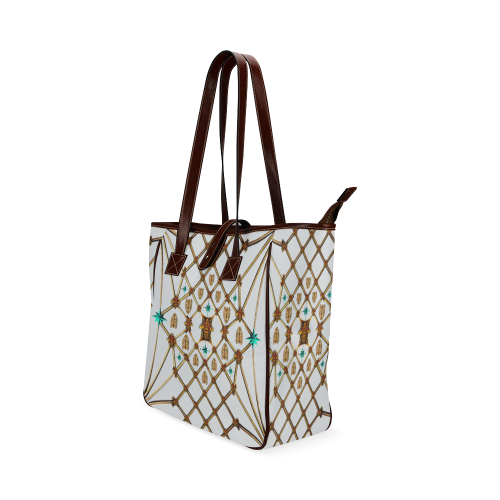 Gilded Bees & Ribs- Classic French Gothic Upscale Tote Bag in Lightest Gray | Le Leanian™
