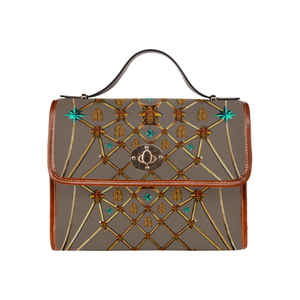 Bee Divergent- Classic French Gothic Mini Brief Handbag in Cocoa Clay | Le Leanian™