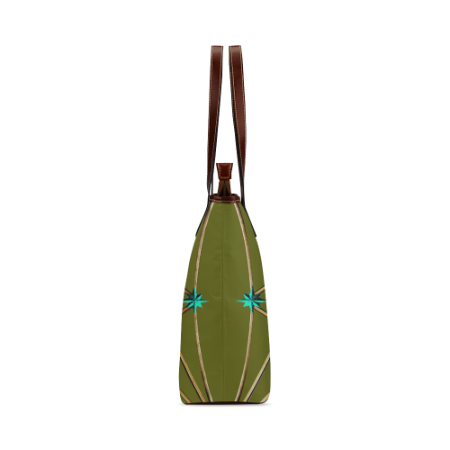Gilded Bees & Ribs- Classic French Gothic Tote Bag in Bold Olive | Le Leanian™