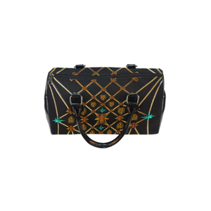 Gilded Bees & Ribs- French Gothic Boston Handbag in Back to Black | Le Leanian™