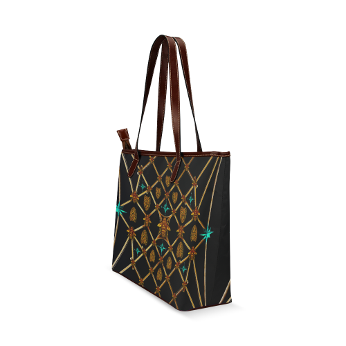 Gilded Bees & Ribs- Classic French Gothic Tote Bag in Back to Black | Le Leanian™
