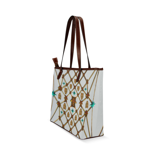 Gilded Bees & Ribs- Classic French Gothic Tote Bag in Lightest Gray | Le Leanian™