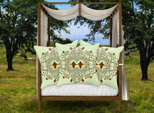 Baroque Honey Bee Pillowcase Set- in Pastel Green